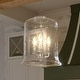 preview thumbnail 1 of 3, Luxury French Country Pendant Light, 17.125"H x 12.875"W, with English Country Style, Brushed Nickel, by Urban Ambiance