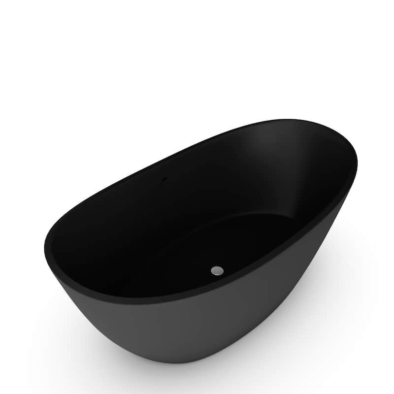 Manhattan 59" Solid Surface Freestanding Soaking Bathtub