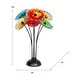 preview thumbnail 3 of 3, Fiore Bloom 26 IN Tall Multi-Color Art Glass 6-Plate Flower Sculpture with Metal Stand