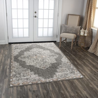 Alora Decor Antonela Transitional Gray Recycled Polyester Area Rug