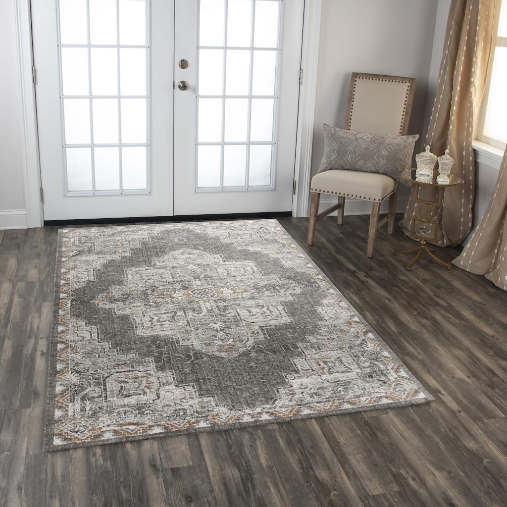 Alora Decor Antonela Transitional Gray Recycled Polyester Area Rug