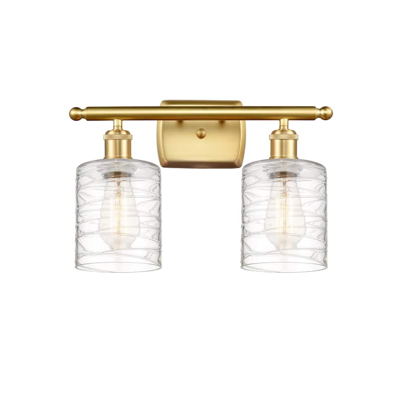 Innovations Lighting Ballston Cobbleskill 2 Light 16" Bath Vanity Light - Satin Gold
