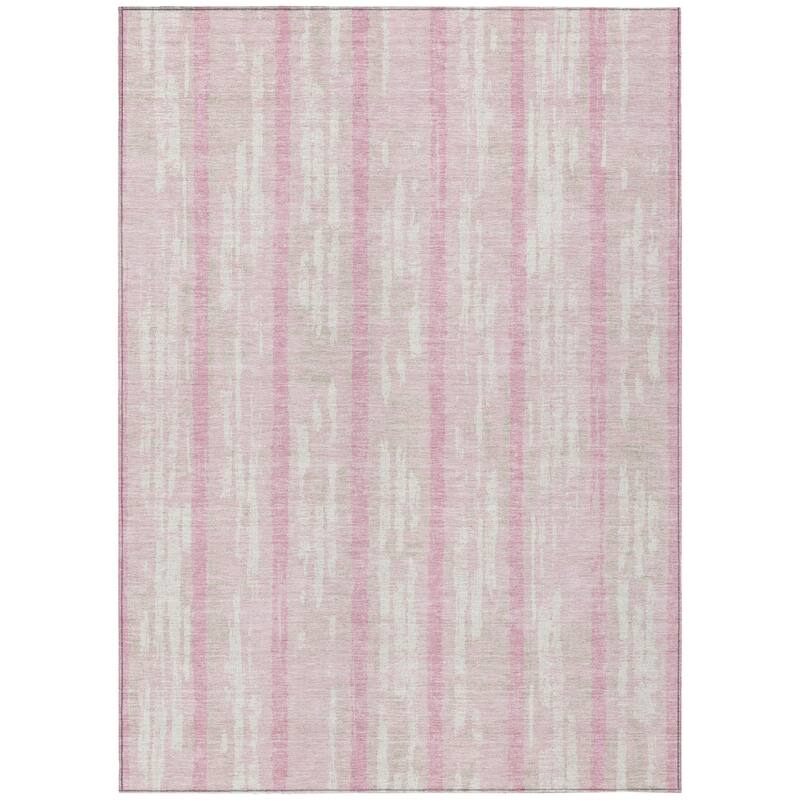 HomeRoots Striped Transitional Rectangle Outdoor Rug