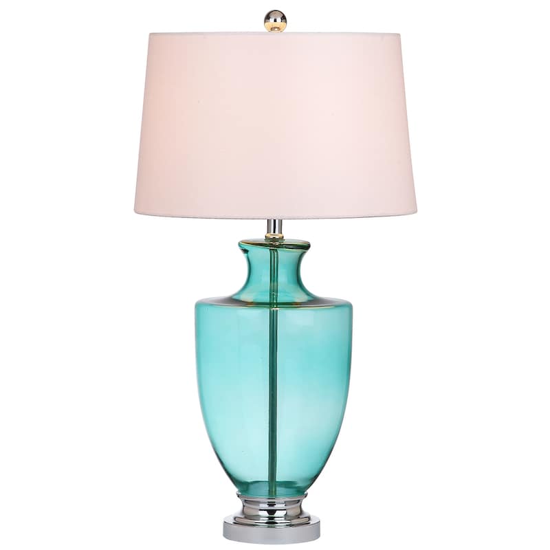 SAFAVIEH Lighting 30-inch Desiree Glass Seafoam Green Table Lamp (Set of 2) - 16"W x 16"D x 30"H