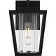 preview thumbnail 3 of 5, Jett 1-Light Matte Black Outdoor Wall Lantern