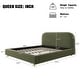 preview thumbnail 19 of 38, Christopher Knight Home - Eleanor Boucle Fabric Upholstered Platform Bed with Curve-Shaped Design