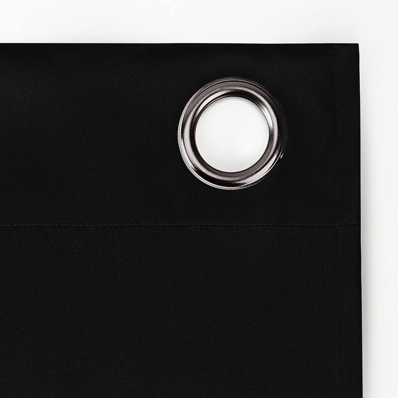 Sun Zero Sheridan Dual-Sided Magnetic Closure Total Blackout Grommet 2-Piece Curtain Panel Pair