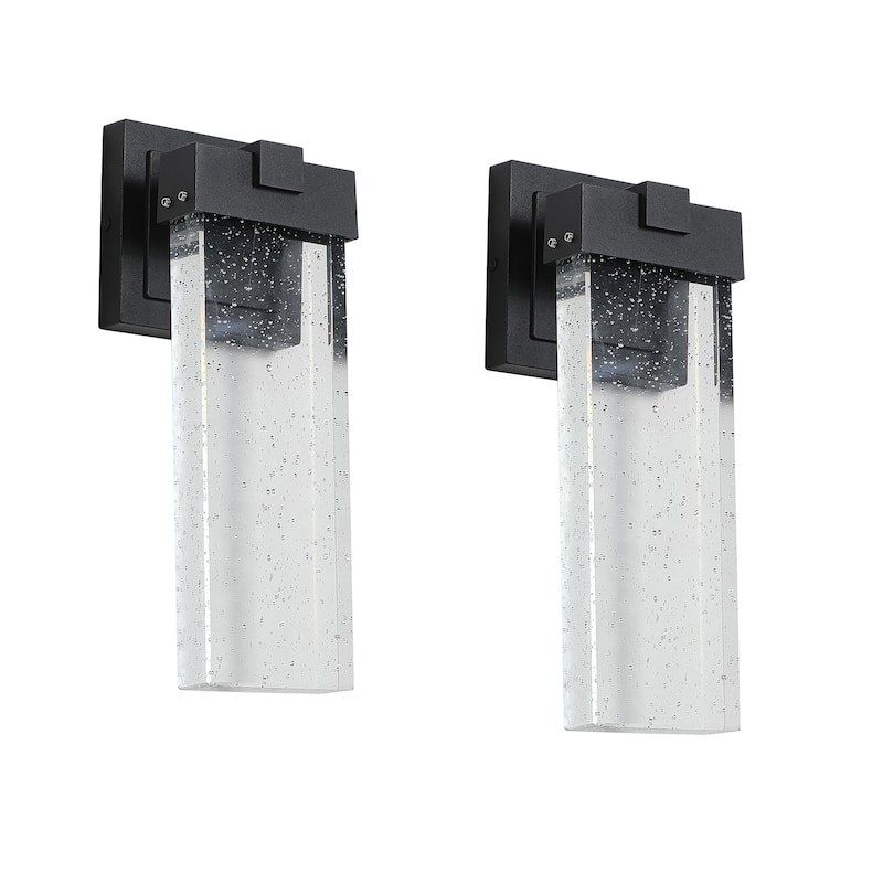 Modern Outdoor Waterproof Transparent LED Crystal Wall Lamp, 2 PC