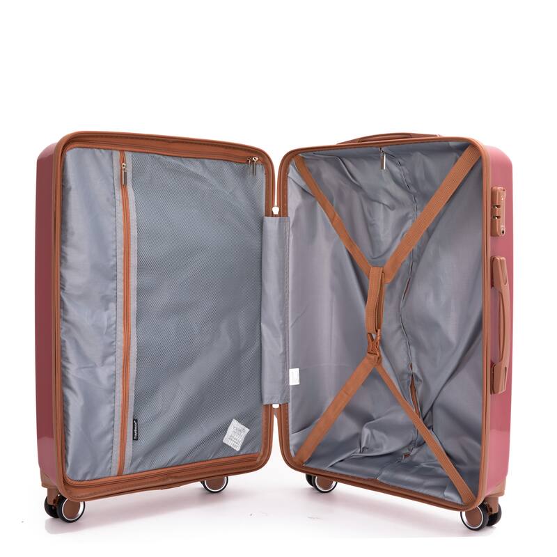 5-Piece Set (20"24"28 +a travel bag and a toiletry bag) ,PP Hardshell Carry on Luggage Set