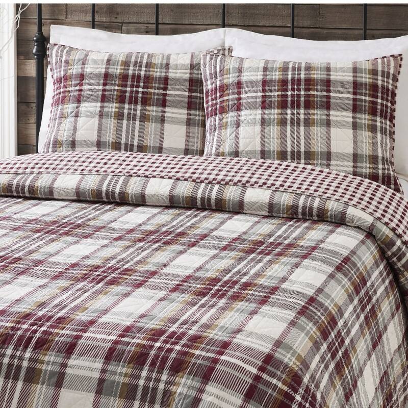 Laurel & Mayfair 3 Piece Camden Plaid Quilt Set