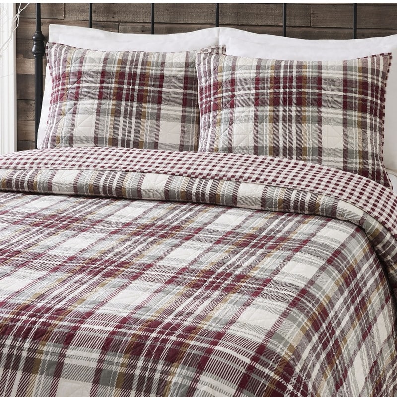 Laurel & Mayfair 3 Piece Camden Plaid Quilt Set