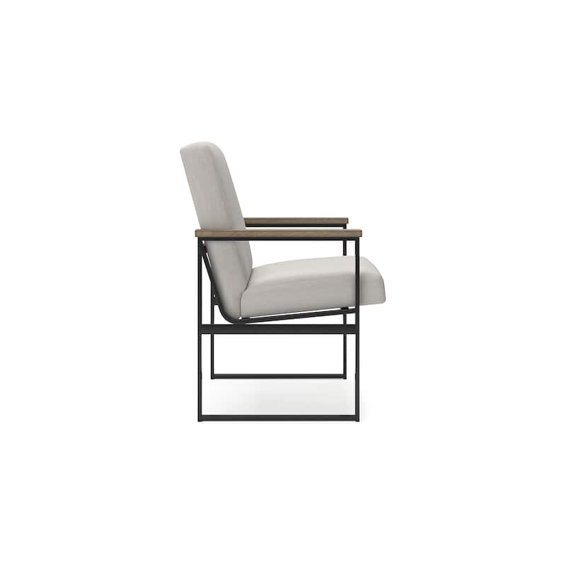 Signature Design by Ashley Montia Light Gray/Brown Home Office Desk Chair - 20.5" W x 24" D x 34.25" H