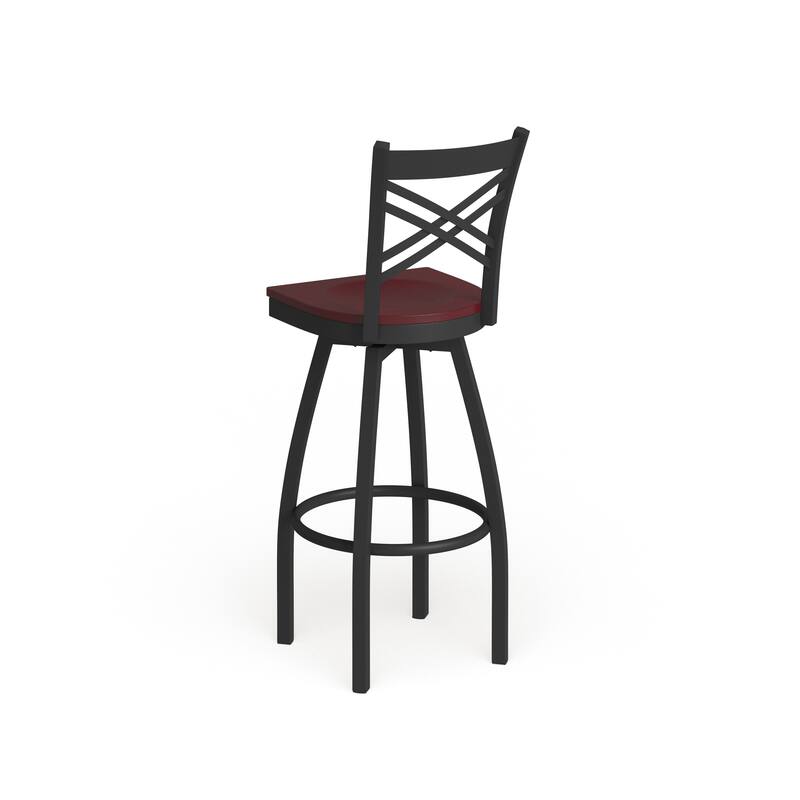 X'' Back Swivel Metal Barstool - 16.5"W x 20.5"D x 44.5"H