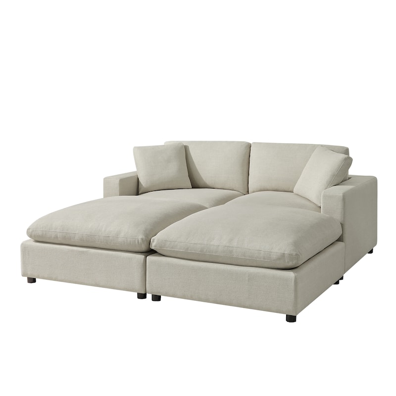 Cambrai 4-Piece Modular Chofa Sectional by Greyson Living - Beige Fabric