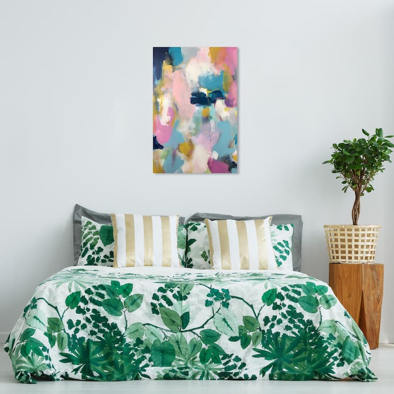 Wynwood Studio Abstract Summer Getaway Blue and Modern & Contemporary Wall Art Canvas Print - 36 x 24