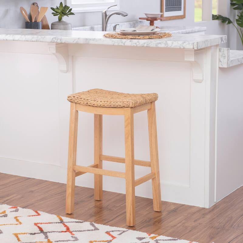 Christiansen Natural Backless Hyacinth Stool - Bar Height