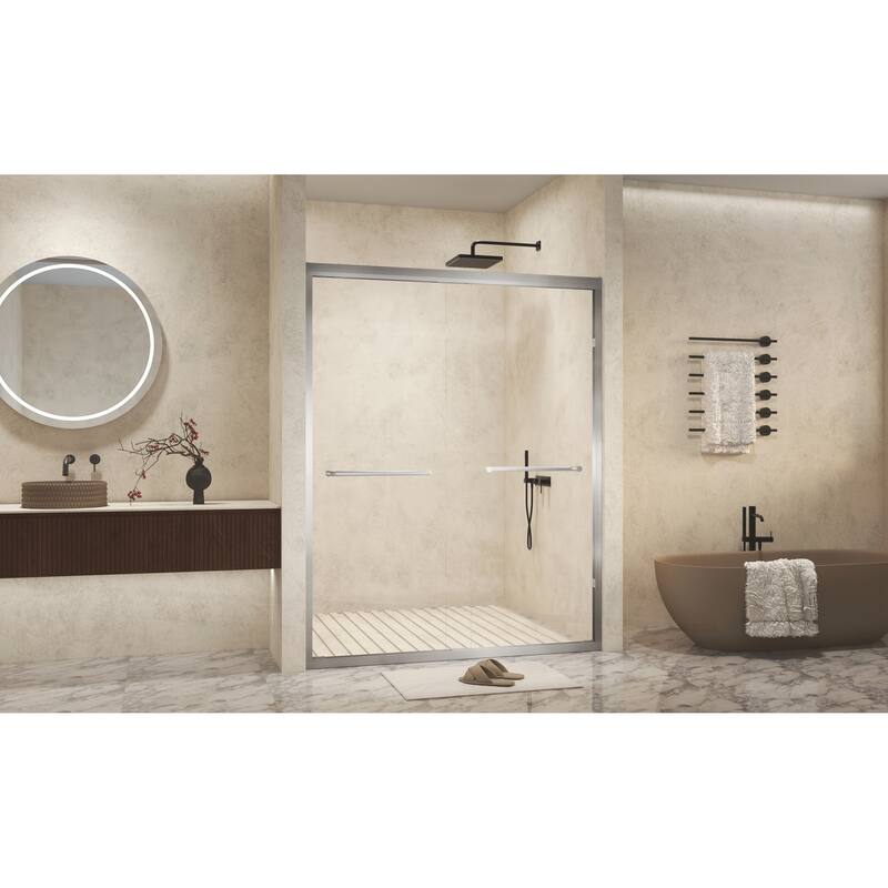 Premium Double Sliding Shower Door with Advanced Safety Features and Stylish Design