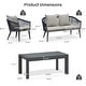preview thumbnail 11 of 9, PURPLE LEAF 4-Piece Wicker Outdoor Patio Furniture Set Aluminum Rattan Sofa