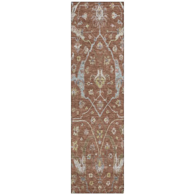 Machine Washable Indoor/ Outdoor Traditional Classic Chantille Rug