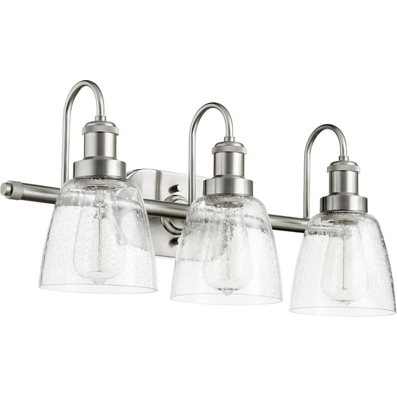 Quorum International 3 Light 22-1/2" Wide Bathroom Vanity Light - Satin Nickel