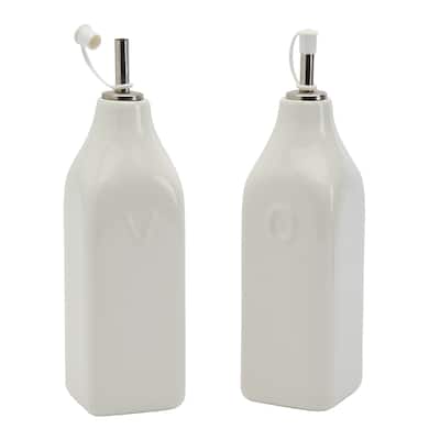 Denmark Tools for Cooks White Ceramic Oil & Vinegar Cruet Set