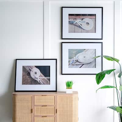 Rope Wall Art with Black Frame Wall Decor(Set of 3)