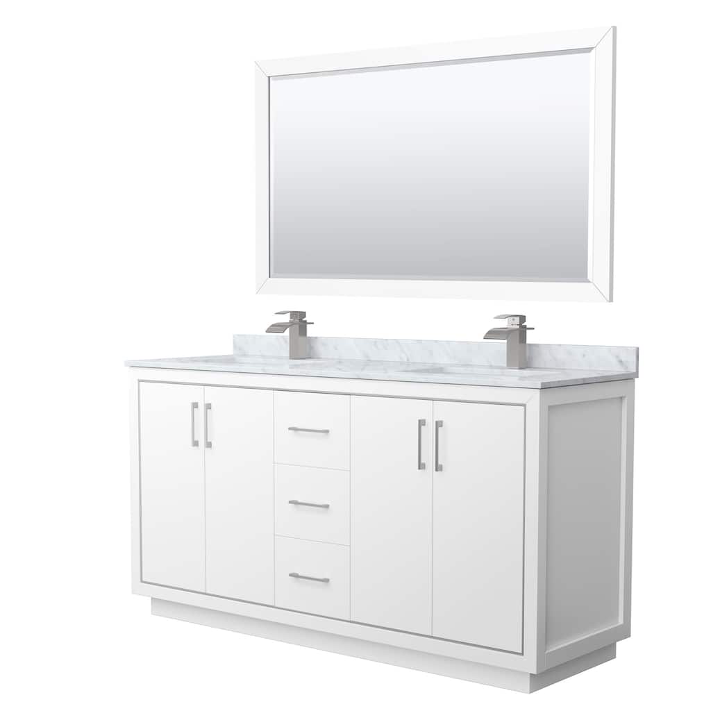 Wyndham Collection WCF1111-66D-NAT-M58 Icon 66" Free Standing Double