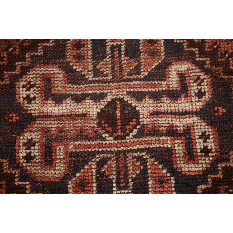 Hand-knotted Vegetable Dye Qashqai Persian Antique Area Rug - 5'0"x 7'7"
