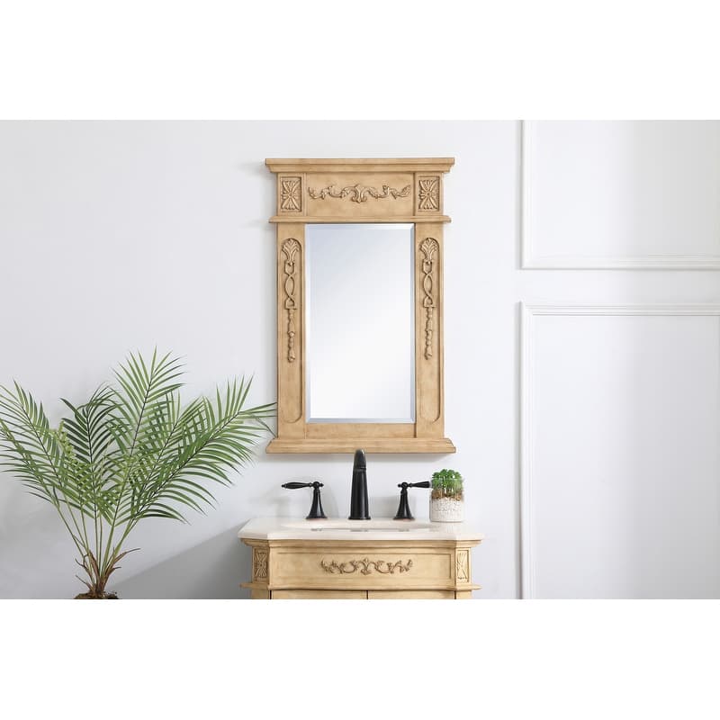 Elegant Lighting Antique Beige Vanity Mirror (22" x 28")