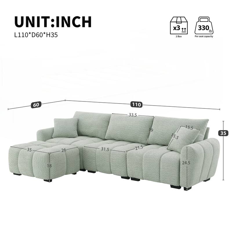 110 Inch Modular Sectional Sofa