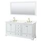 Option White / Giotto Quartz Top / Brushed Gold Hardware
