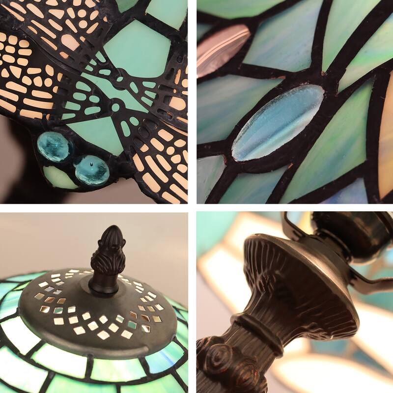 Tiffany-Style 1-Light Dragonfly Table Lamp 12" Shade