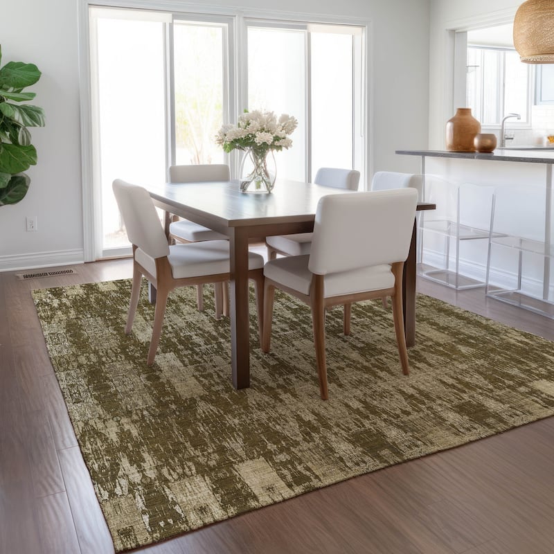 Machine Washable Indoor/ Outdoor Chantille Moroccan Boho Rug