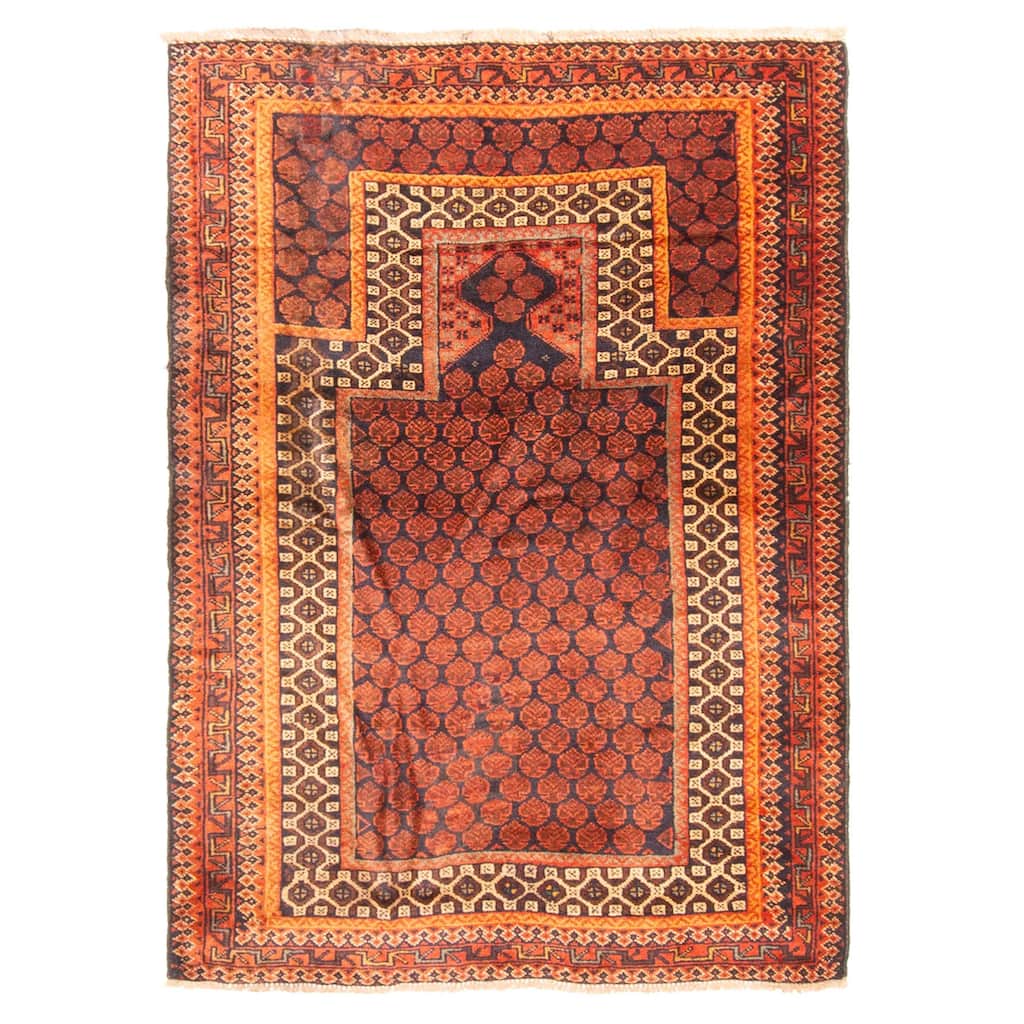 ECARPETGALLERY Hand-knotted Teimani Dark Navy Wool Rug - 2'11 x 4'1