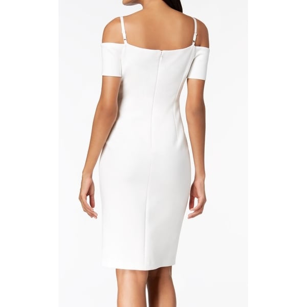 calvin klein white scuba dress