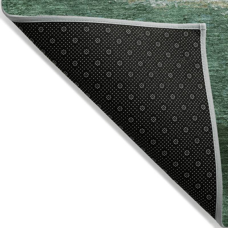 Machine Washable Indoor/Outdoor Watercolor Ombre Chantille Rug