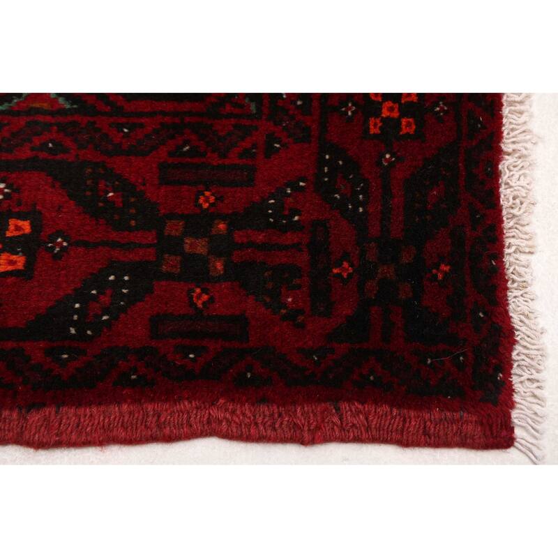 ECARPETGALLERY Hand-knotted Teimani Black, Red Wool Rug - 3'7 x 6'2