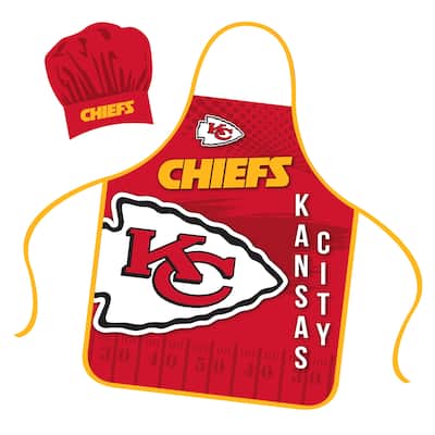 NFL Apron & Chef Hat Set, with Large Team Logo - Kansas City Chiefs - 31" x 25"