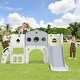 preview thumbnail 16 of 37, 7-in-1 Toddler Slide Set - Spaceship Playset with Slide, Arch Tunnel, Basketball Hoop, and Toy Storage