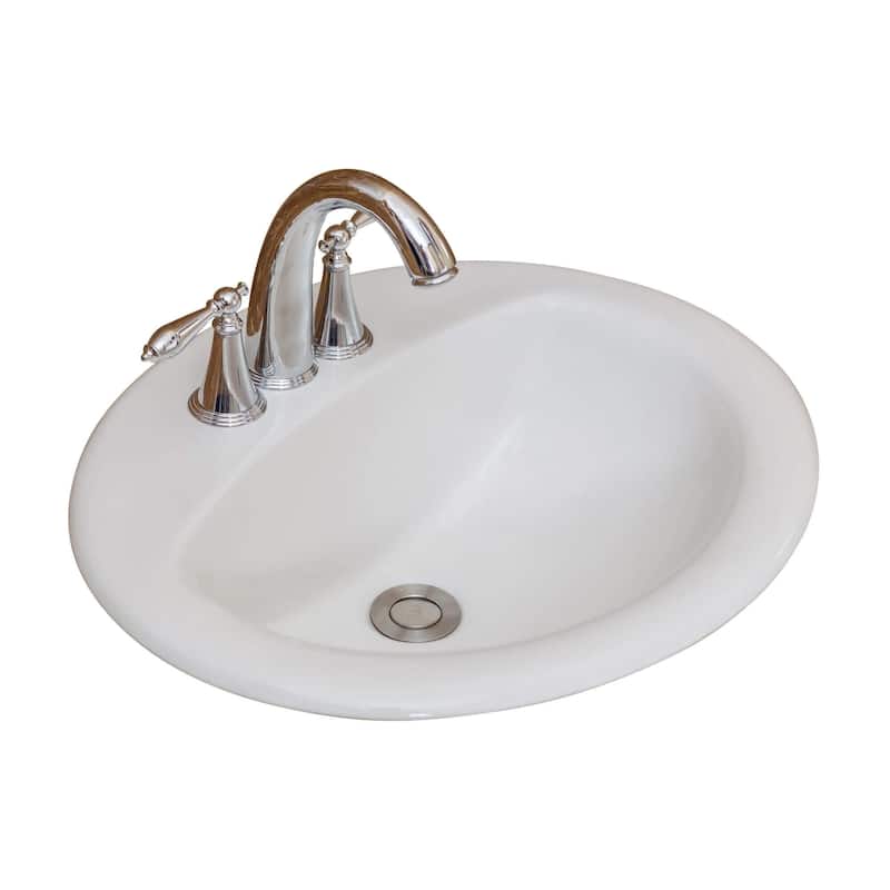 Fine Fixtures Ceramic 20.5-inch Drop-in Self Rimming Bathroom Sink