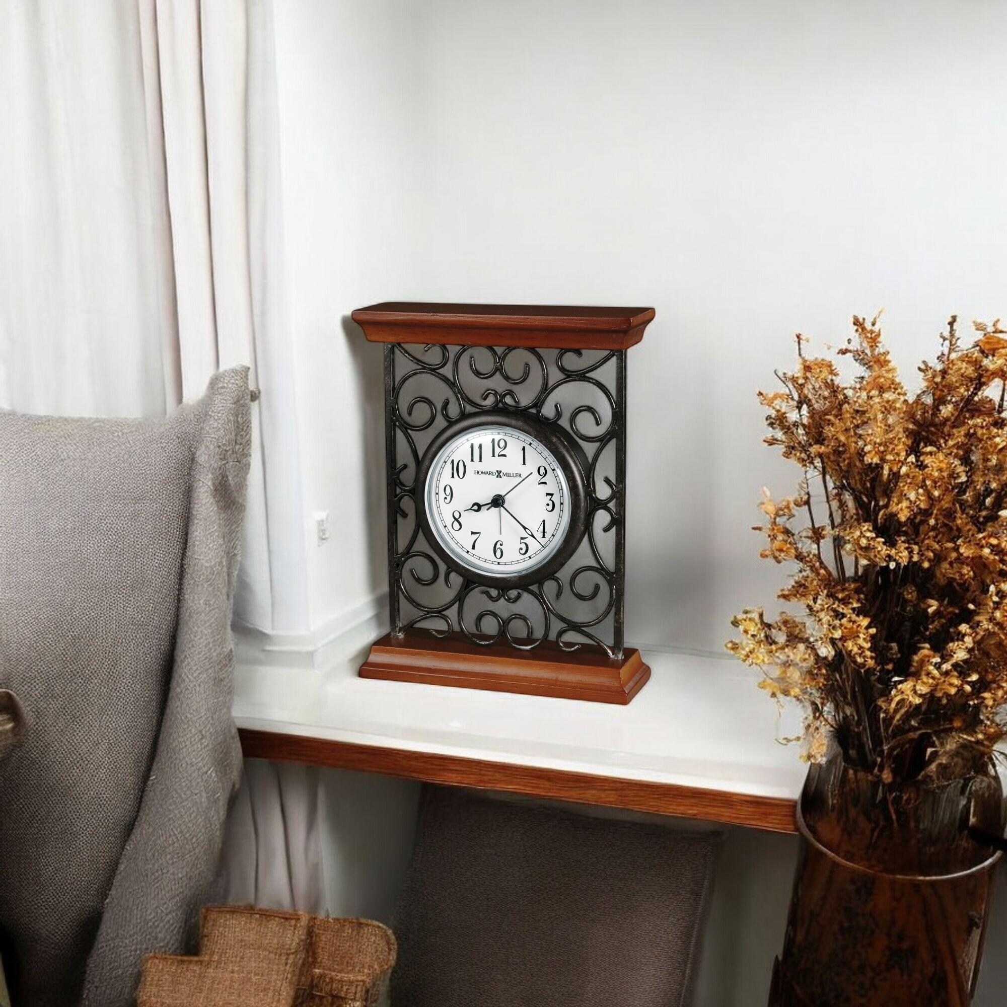 Howard Miller Mildred Classic Traditional Alarm Clock with Large Numbers