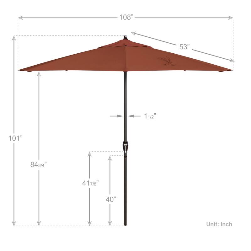 North Bend 9-foot Round Auto-tilt, Bronze Finish, Sunbrella Patio Umbrella by Havenside Home