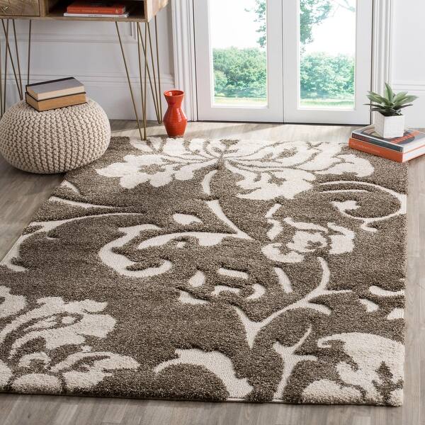 Shop Safavieh Florida Shag Hilde Floral Rug On Sale Overstock 5665209