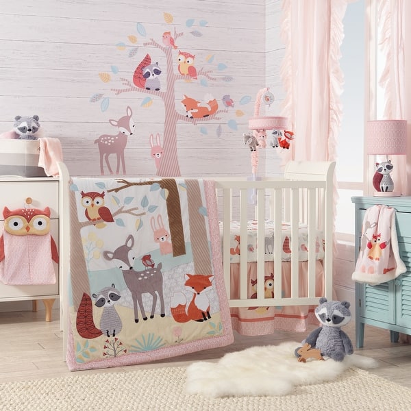 Shop Lambs Ivy Little Woodland Pink White Raccoon Bunny Dear
