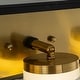 preview thumbnail 5 of 15, Modern Square Black and Brass Integrated LED Wall Sconce with White Acrylic Shade Adjustable Head Bathroom Vanity Light