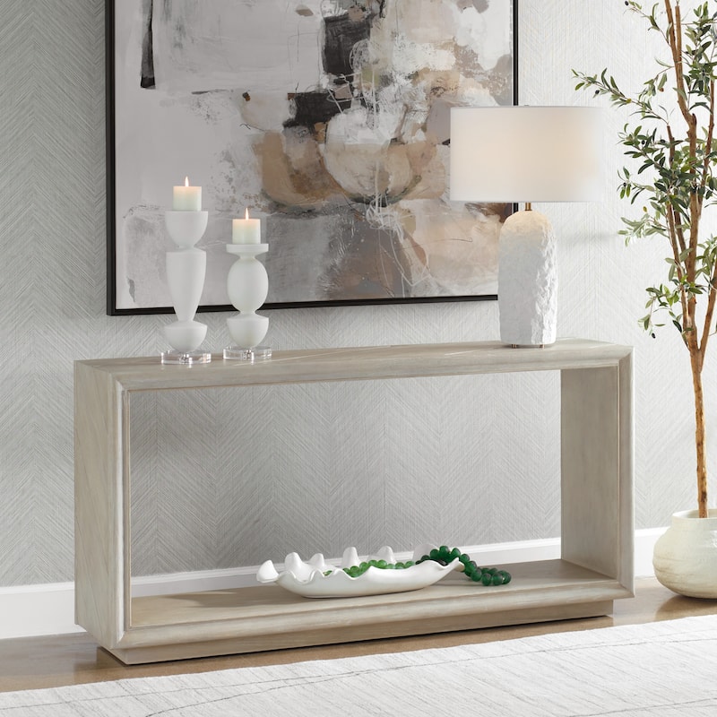 Rectangular Console Sofa Table - 60" - Brown