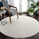 preview thumbnail 1 of 17, SAFAVIEH Whisper Ardiana Contemporary Stripe Fringe Rug 3' Round - Ivory - Round