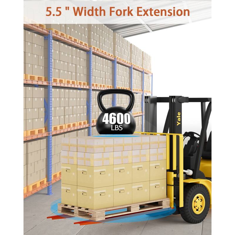 Pallet Fork Extension 5.5" , Heavy Duty Steel Forklift Extensions,1 Pair