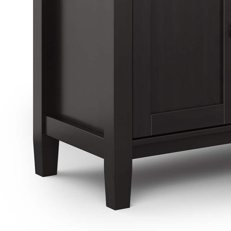 WYNDENHALL Norfolk SOLID WOOD 72 inch Wide TV Media Stand For TVs up to 80 inches - 72'' W x 17.5'' D x 26'' H