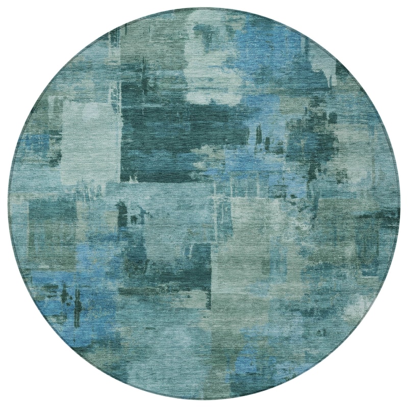 HomeRoots Abstract Transitional Rectangle Outdoor Rug